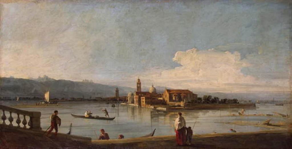 Detail of View of the Isles of San Michele, San Cristoforo and Murano by Canaletto