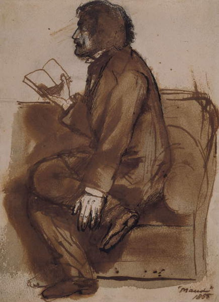 Detail of Tennyson Reading 'Maud', 1855 by Dante Gabriel Charles Rossetti