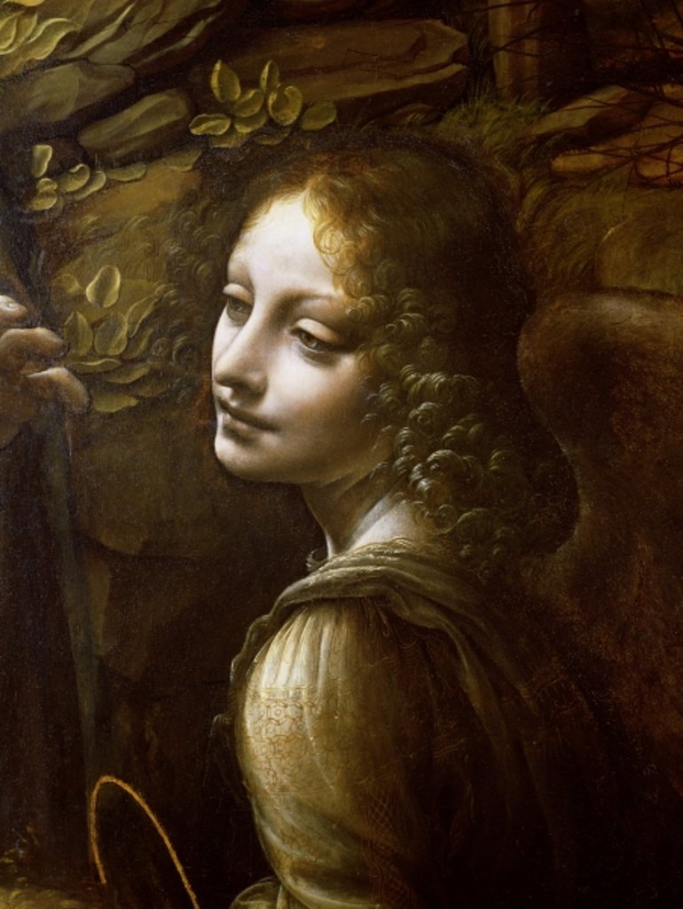 Detail of Detail of the Angel by Leonardo da Vinci