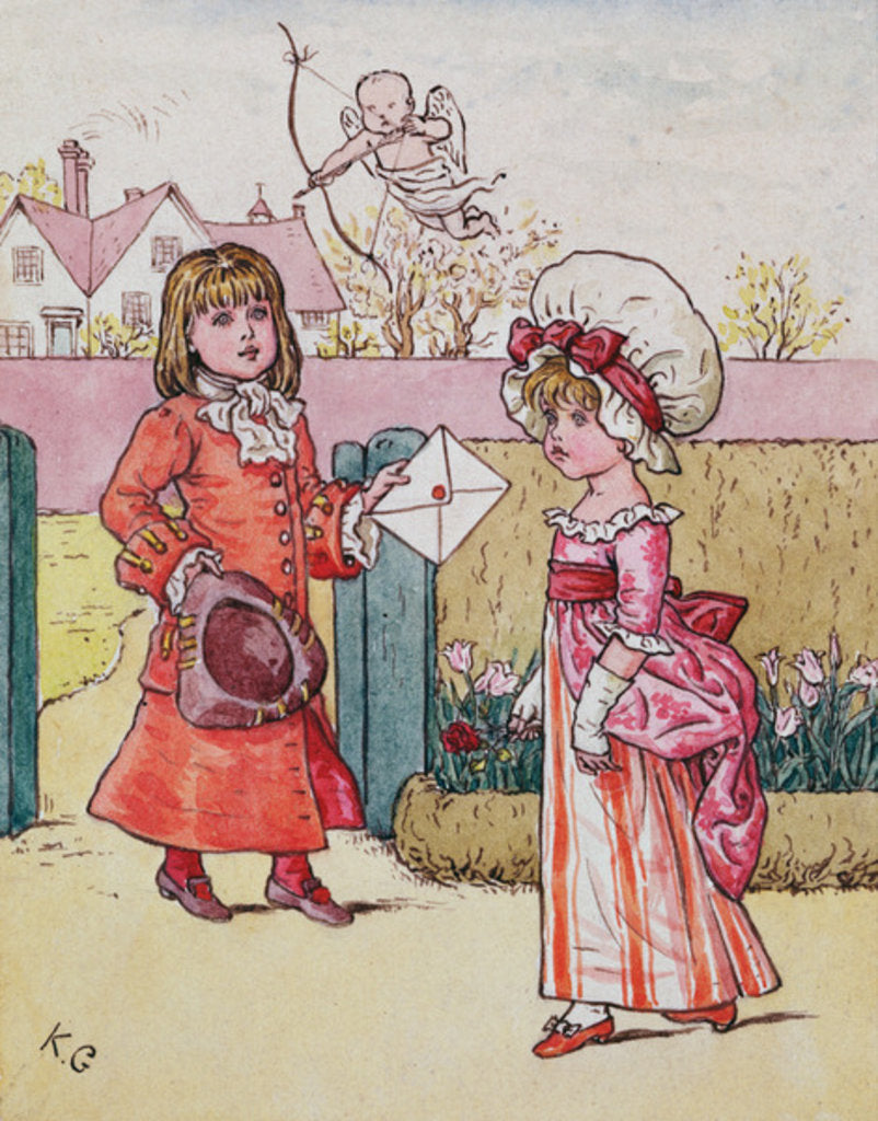 Detail of Illustration for 'St. Valentines Day' 1914 by Kate Greenaway