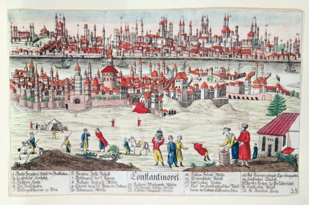 Detail of Panoramic view of Constantinople by German School