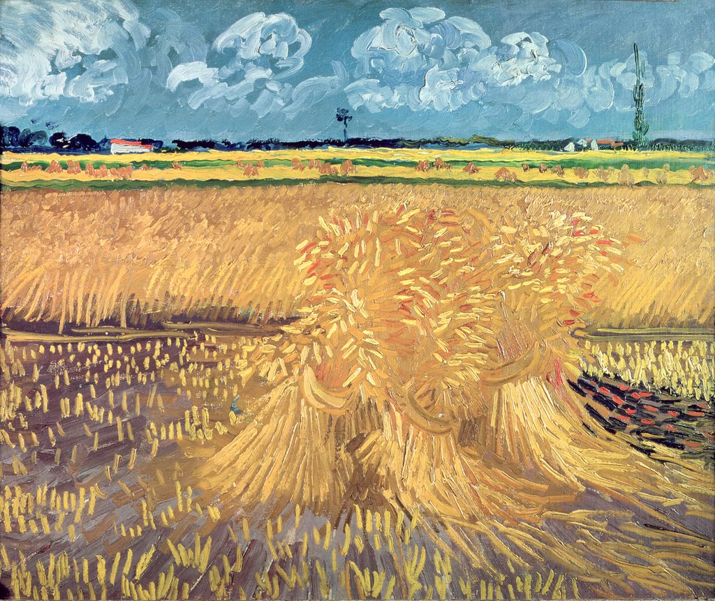 Detail of Wheatfield with Sheaves, 1888 by Vincent van Gogh