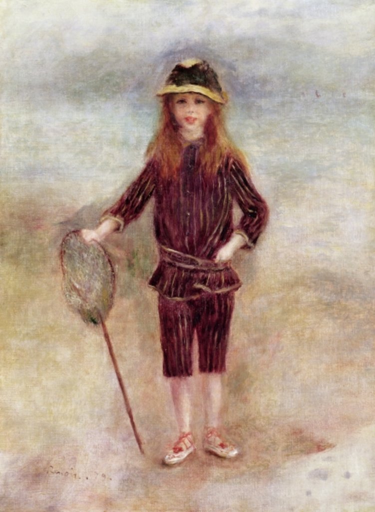 Detail of The Little Fisherwoman (Marthe Berard) by Pierre Auguste Renoir