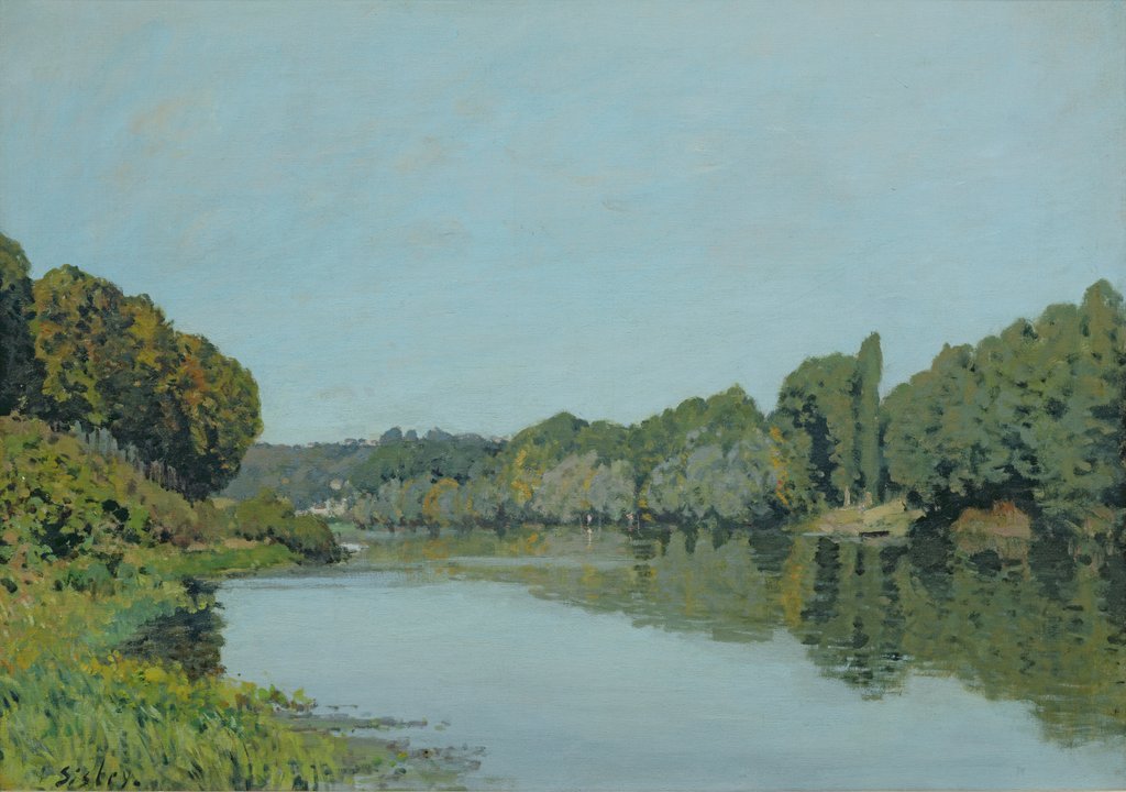 Detail of The Seine at Bougival, 1873 by Alfred Sisley