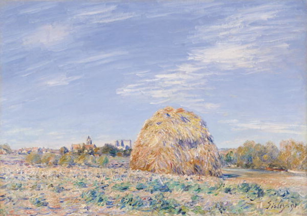 Detail of Haystack on the Banks of the Loing, 1891 by Alfred Sisley