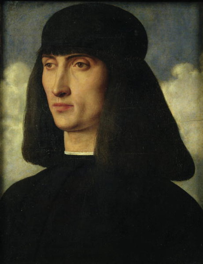 Detail of Portrait of a Young Man, c.1500 by Giovanni Bellini