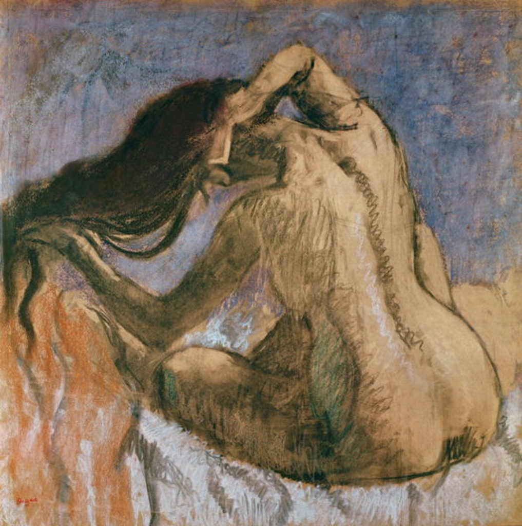 Detail of Woman Combing her Hair, 1905-10 by Edgar Degas