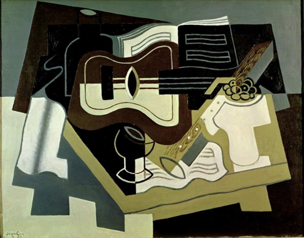 Detail of Guitar and Clarinet, 1920 by Juan Gris
