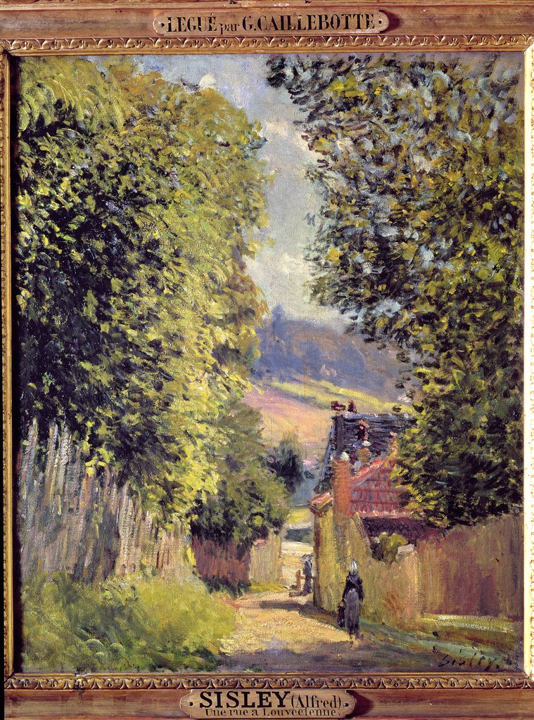 Detail of A Road in Louveciennes, 1883 by Alfred Sisley