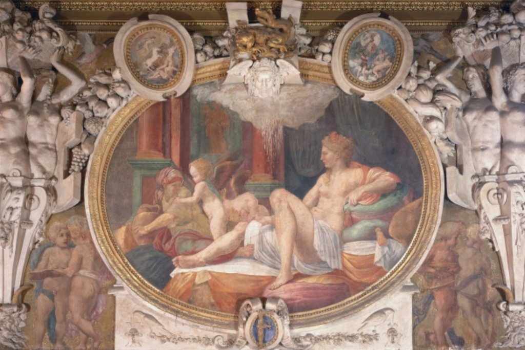 Detail of Danae Receiving the Shower of Gold by Francesco Primaticcio