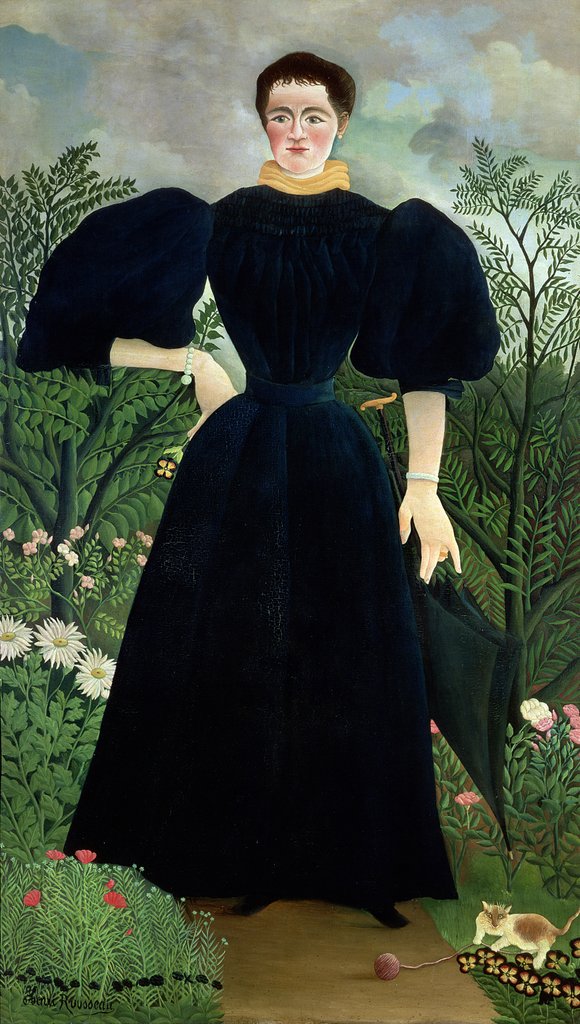 Detail of Portrait of a Woman, c.1895-97 by Henri J.F. Rousseau