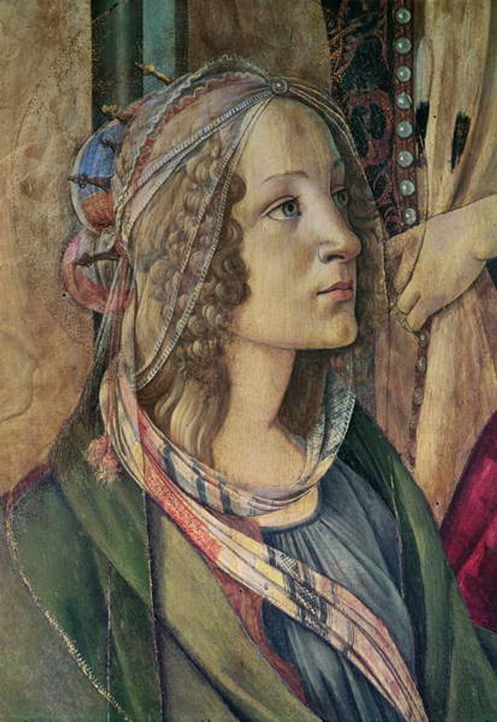 Detail of Detail of St. Catherine from the Altarpiece of San Barnaba, c.1488 by Sandro Botticelli