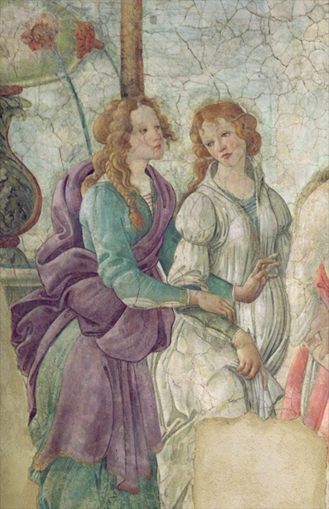 Detail of Detail of Venus and the Graces offering gifts to a young girl by Sandro Botticelli