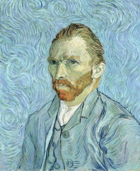Detail of Self portrait, 1889 by Vincent van Gogh