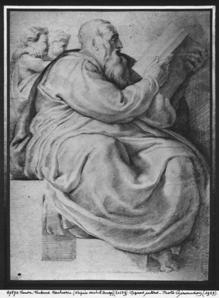 Detail of The Prophet Zacharias, after Michelangelo Buonarroti by Peter Paul Rubens