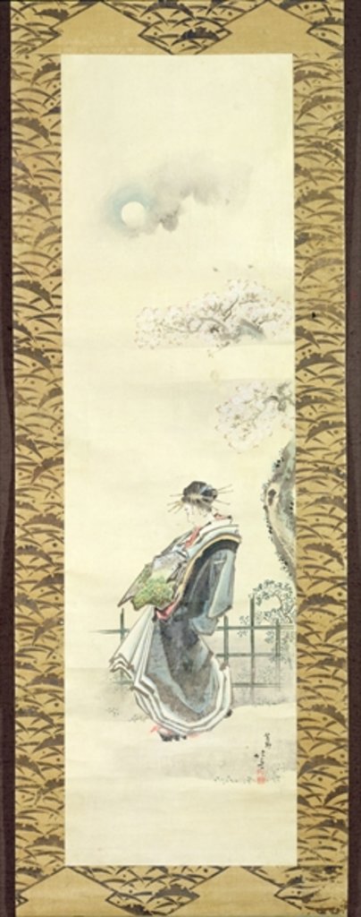Detail of Courtesan out for a walk by Katsushika Hokusai