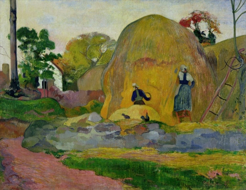 Detail of Yellow Haystacks, or Golden Harvest by Paul Gauguin