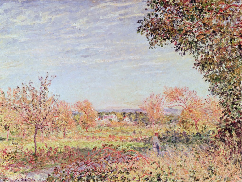 Detail of September Morning, c.1887 by Alfred Sisley