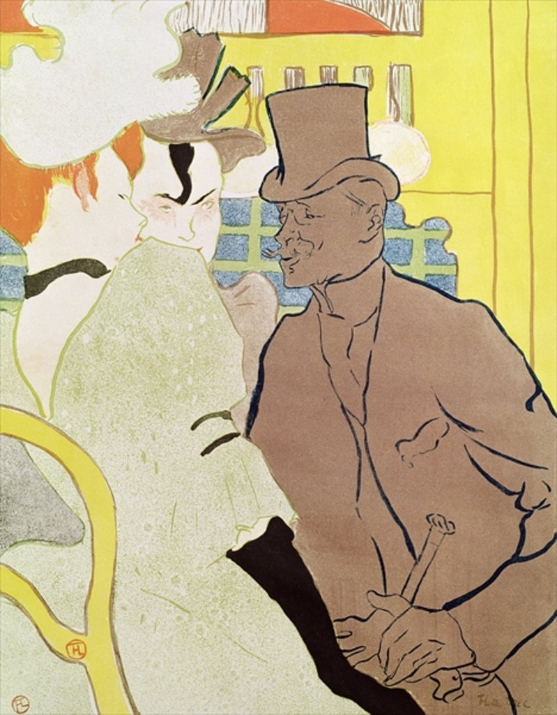 Detail of The Englishman at the Moulin Rouge, 1892 by Henri de Toulouse-Lautrec