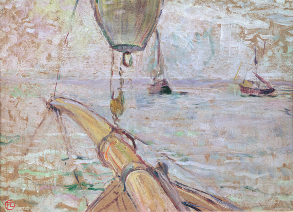 Detail of View of Arcachon from the Front of the Yacht Cocorico, 1889 by Henri de Toulouse-Lautrec