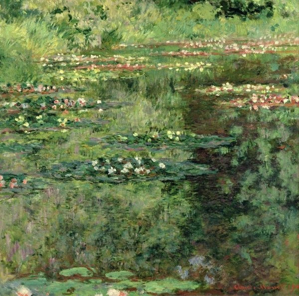 Detail of The Waterlily Pond by Claude Monet