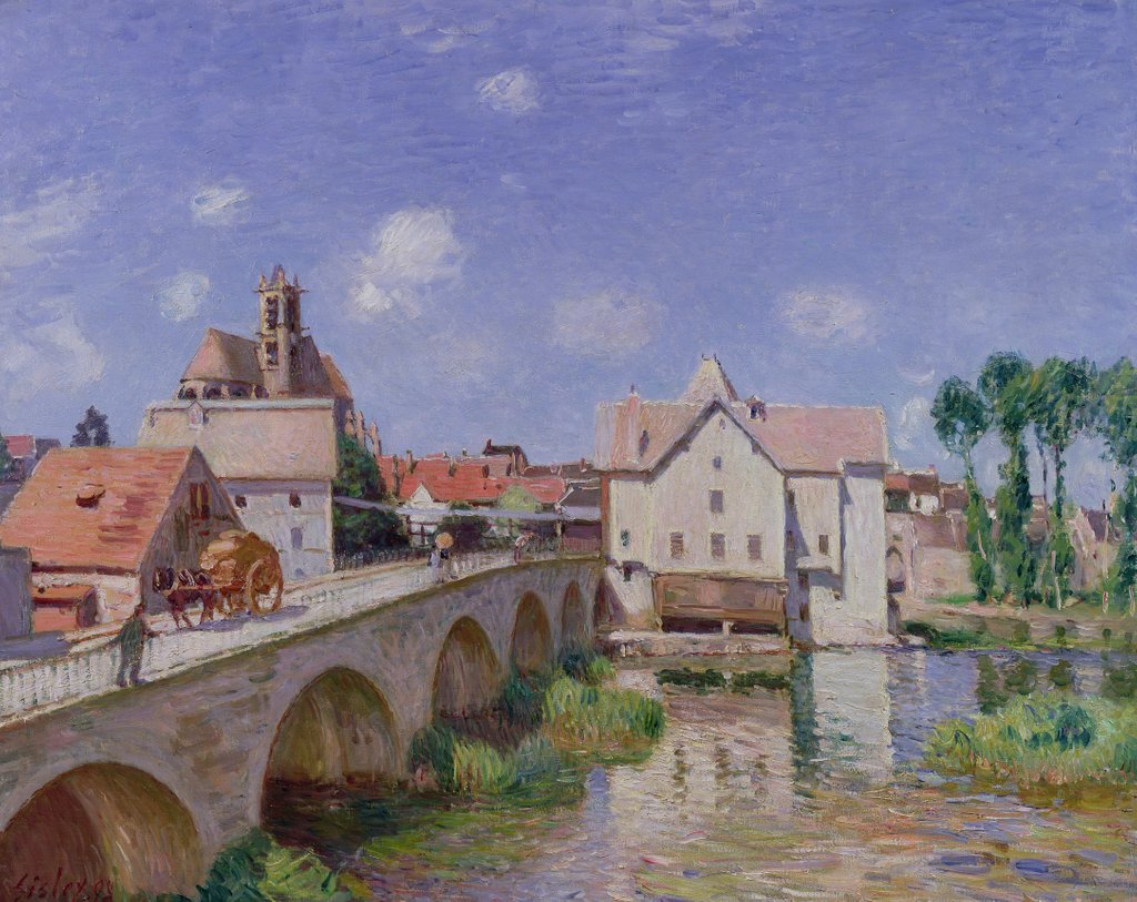 Detail of The Bridge at Moret, 1893 by Alfred Sisley