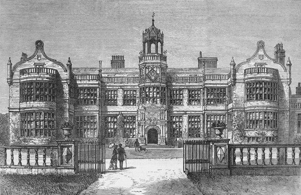 Detail of Ingestre Hall, Staffordshire, 1882 by Frank Watkins