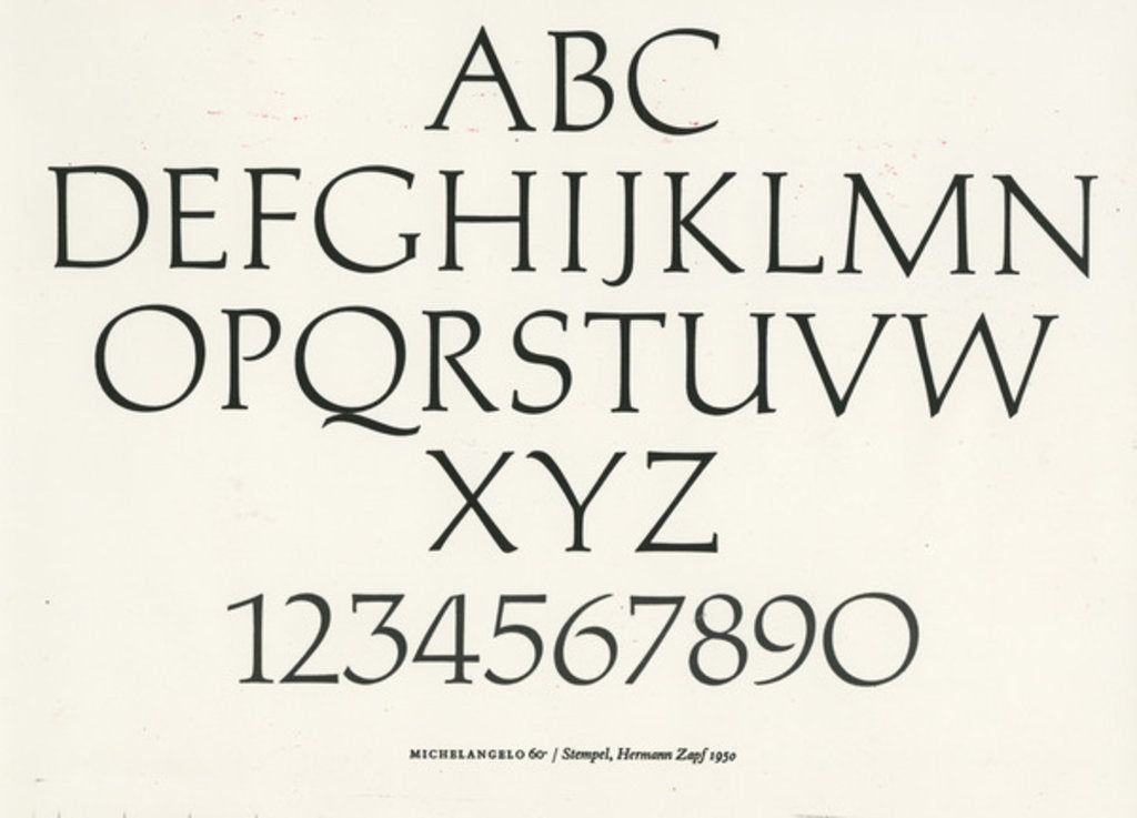 Detail of Michelangelo alphabet by Anonymous