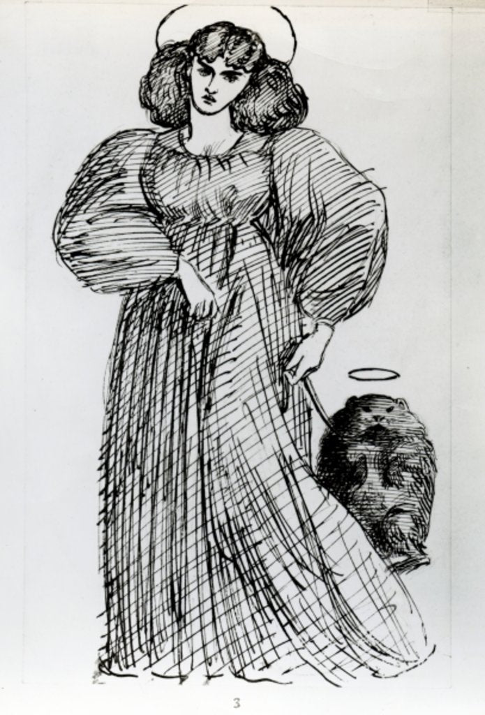 Detail of Mrs. Morris and the Wombat, 1869 by Dante Gabriel Charles Rossetti