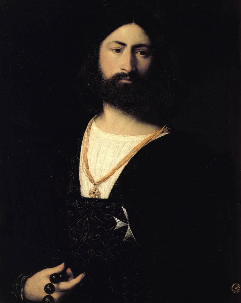 Detail of Knight of the Order of Malta by Titian