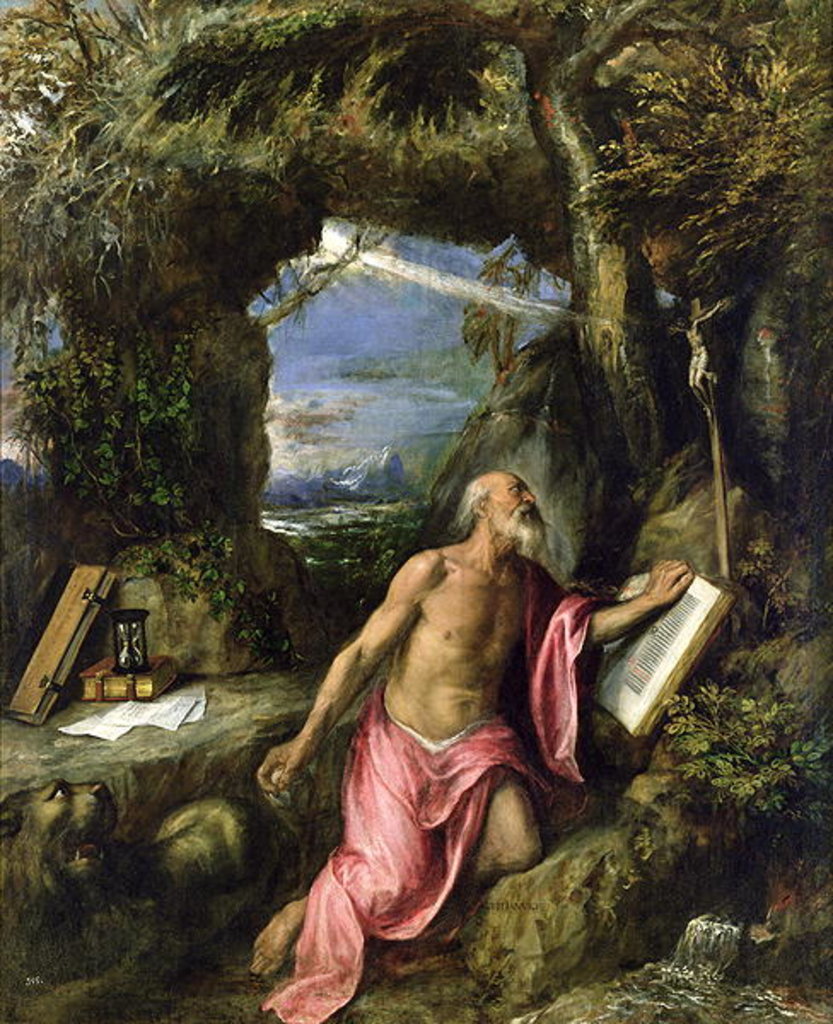 Detail of St. Jerome by Titian