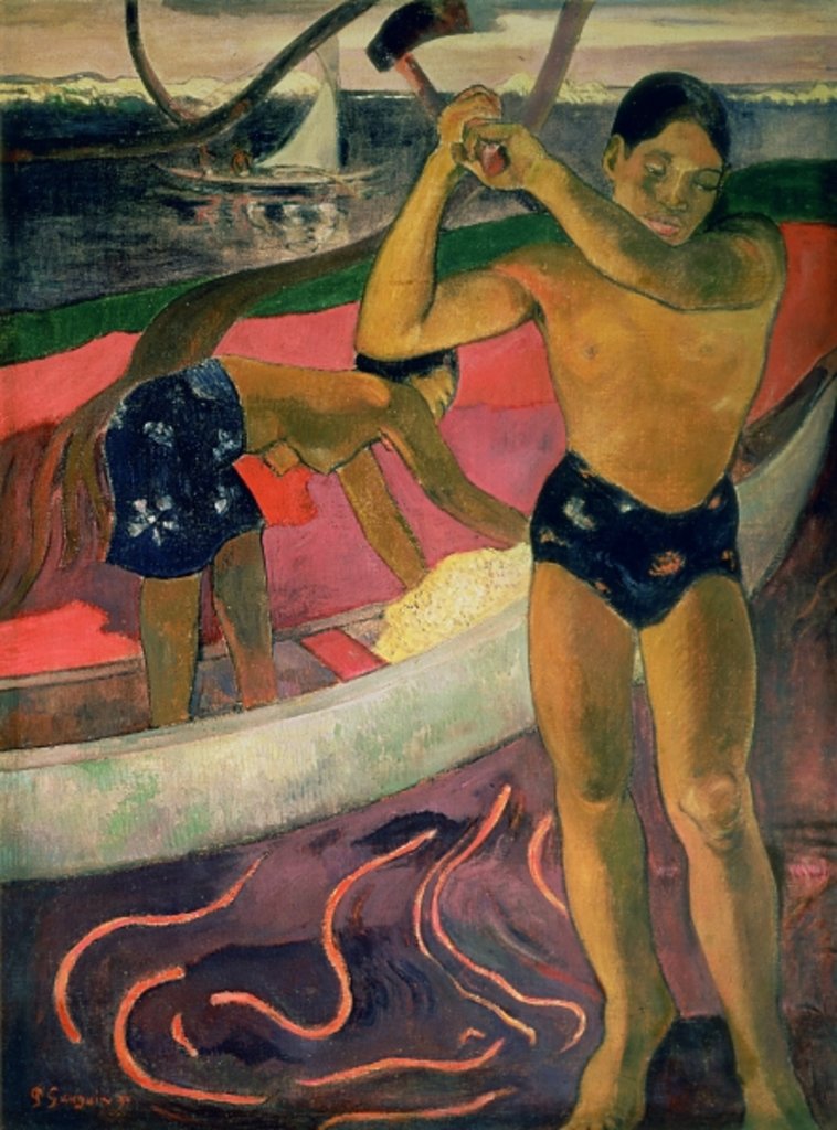 Detail of The Man with an Axe, 1891 by Paul Gauguin