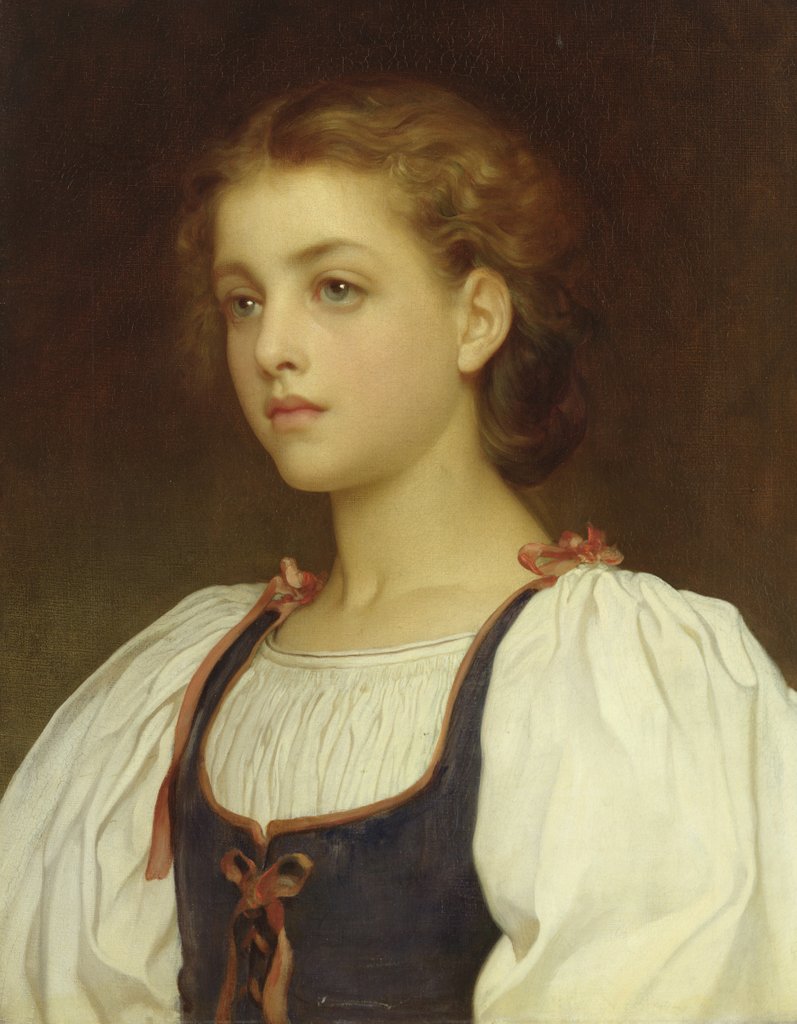 Detail of Biondina by Frederic Leighton
