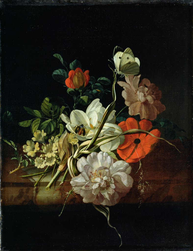 Detail of Still Life with Flowers by Rachel Ruysch