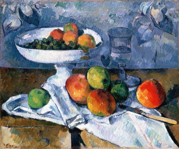 Detail of Still Life with Fruit Dish by Paul Cezanne