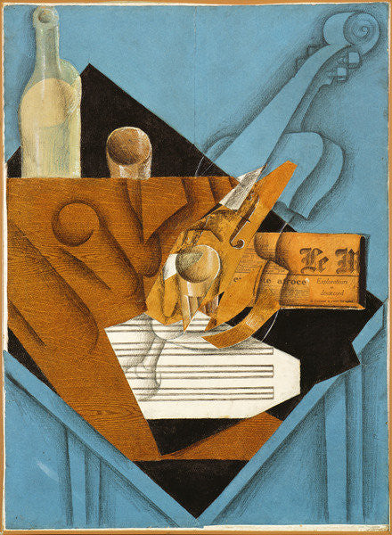 Detail of The musician's table by Juan Gris