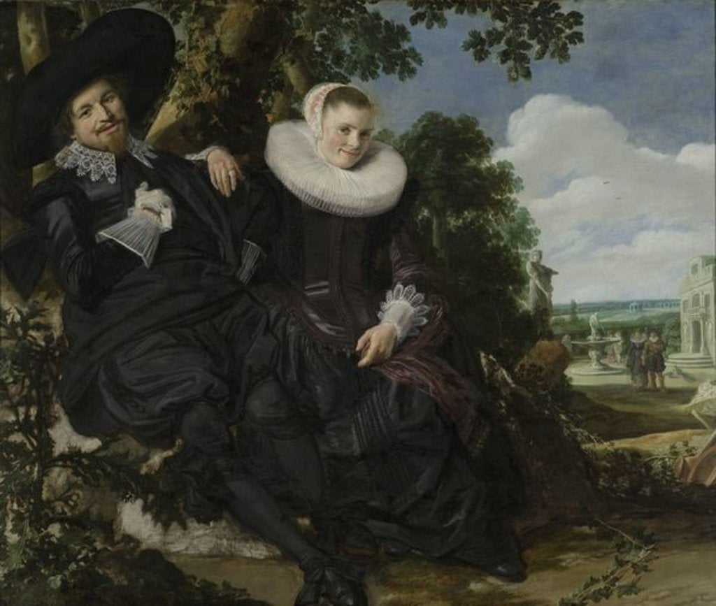 Detail of Portrait of a Couple, Probably Isaac Abrahamsz Massa and Beatrix van der Laen, c.1622 by Frans Hals