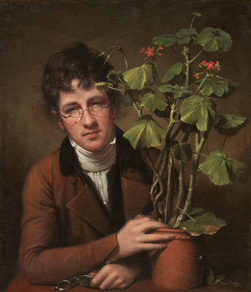 Detail of Rubens Peale with a Geranium, 1801 by Rembrandt Peale