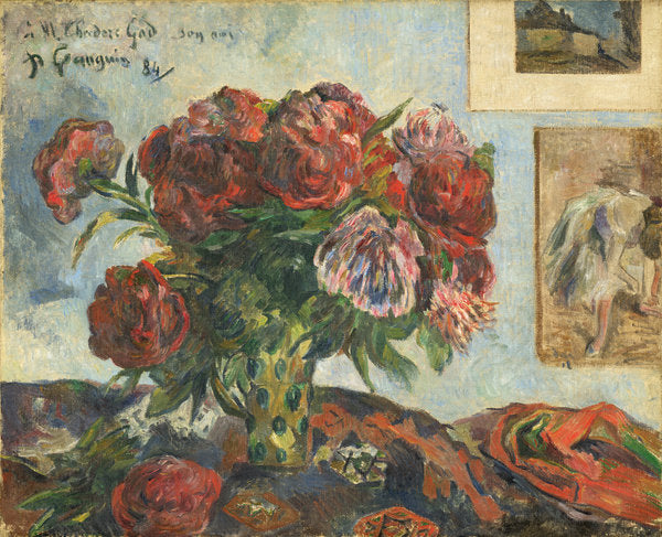 Detail of Still Life with Peonies, 1884 by Paul Gauguin