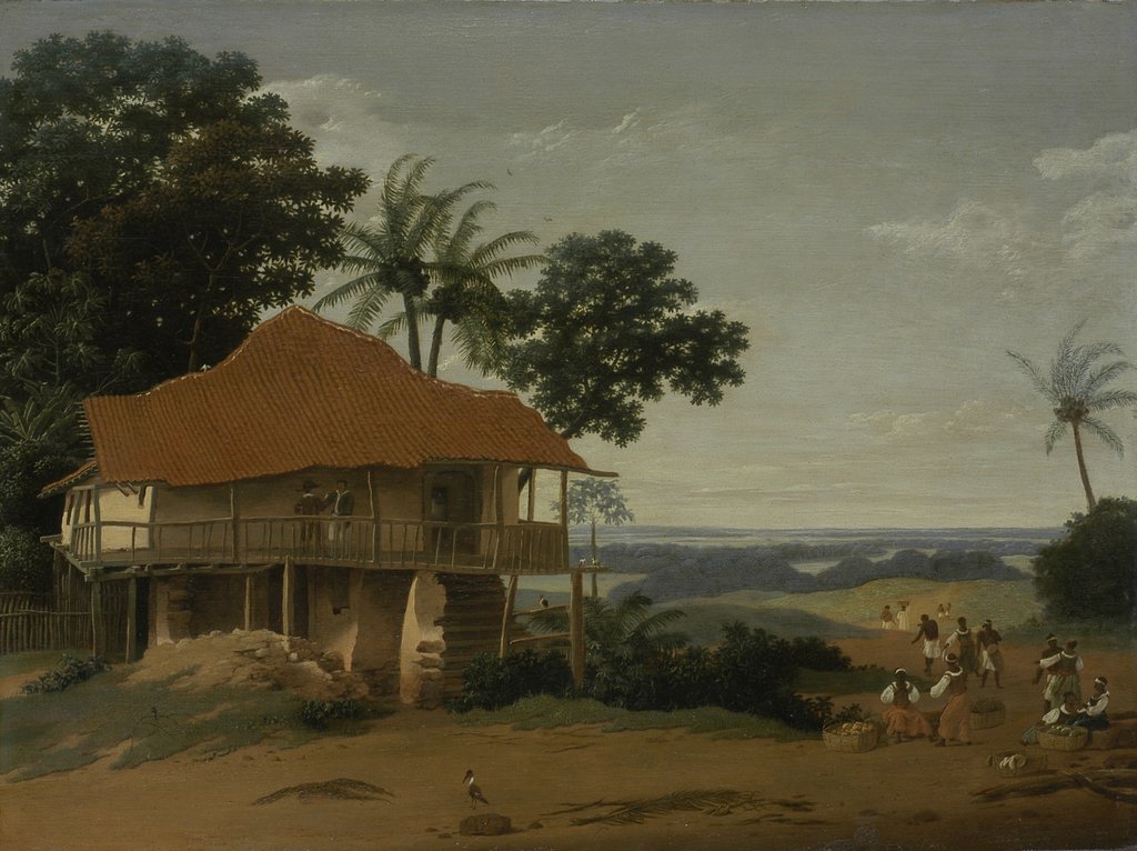 Detail of Brazilian Landscape with a Worker's House, c.1655 by Frans Jansz Post