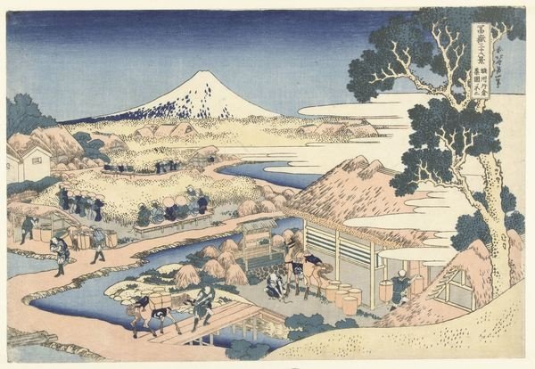 Detail of The Tea plantation of Katakura in the Suruga Province, c.1830 by Katsushika Hokusai