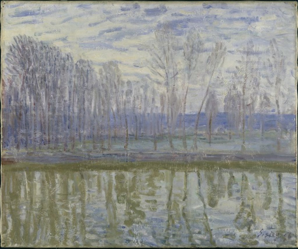 Detail of On the Shores of the Loing, 1896 by Alfred Sisley