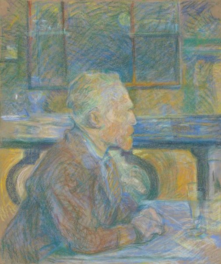 Detail of Portrait of Vincent van Gogh, 1887 by Henri de Toulouse-Lautrec