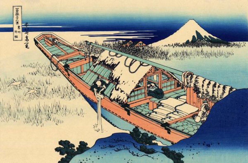 Detail of Ushibori in the Hitachi province, c.1830 by Katsushika Hokusai