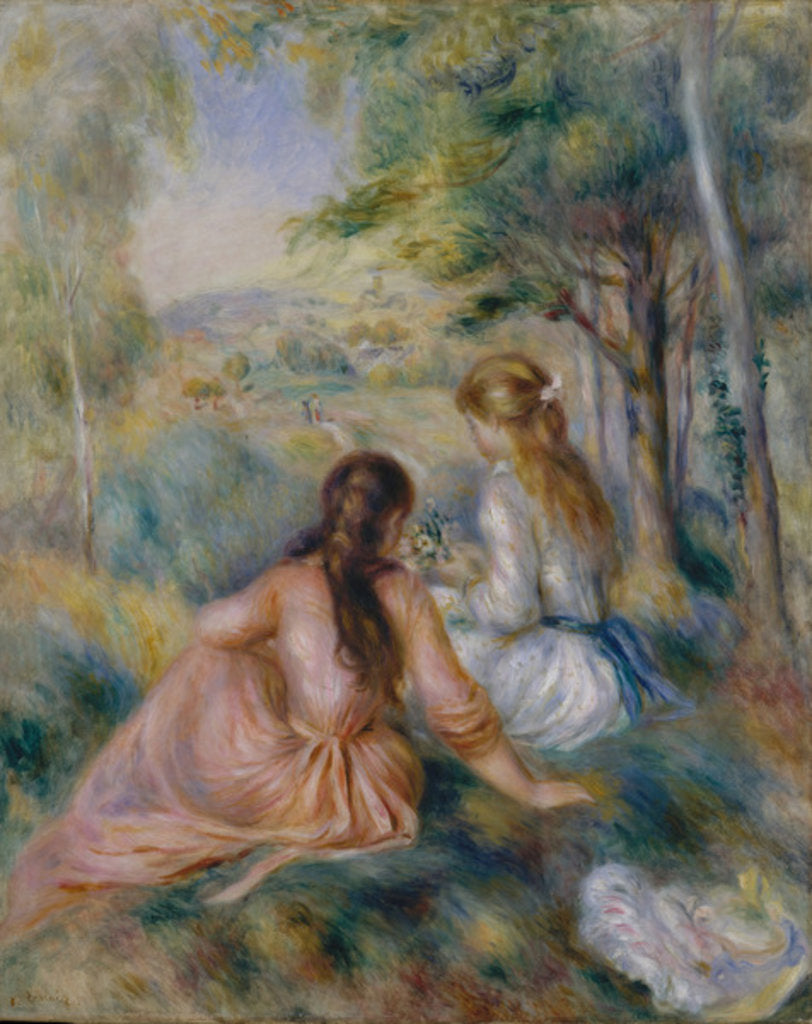 Detail of In the Meadow, 1888-92 by Pierre Auguste Renoir