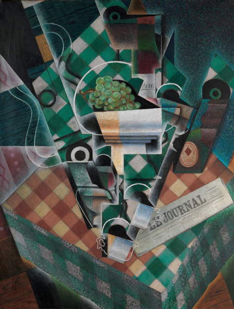 Detail of Still Life with Checked Tablecloth, 1915 by Juan Gris