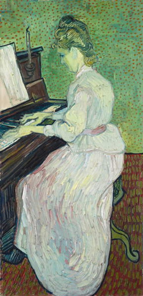 Detail of Marguerite Gachet at the Piano, 1890 by Vincent van Gogh