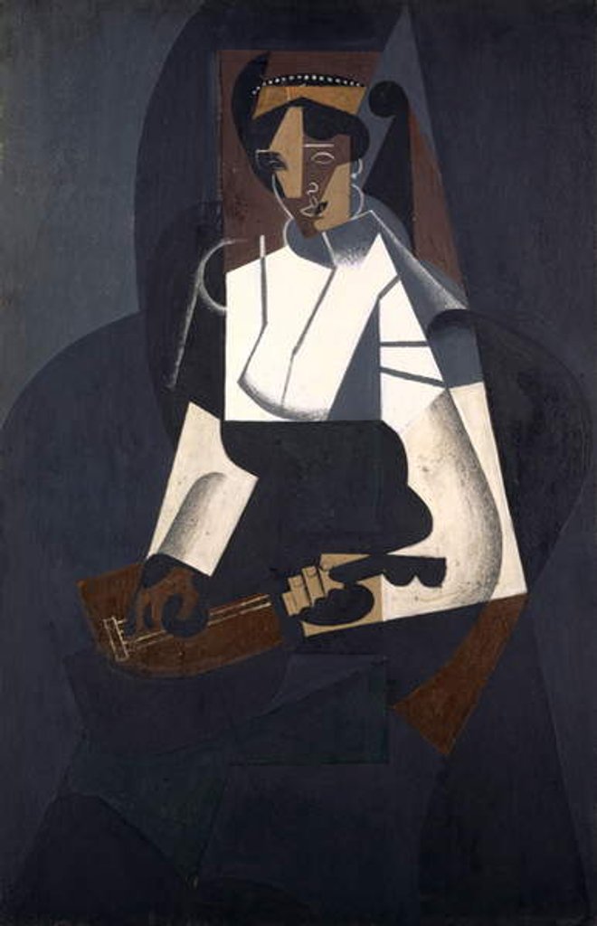 Detail of Woman with Mandolin, after Corot, 1916 by Juan Gris