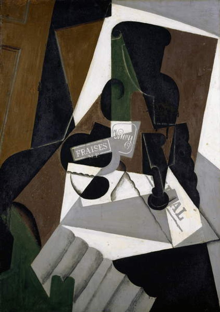 Detail of The Pot of Strawberry Jam, 1917 by Juan Gris