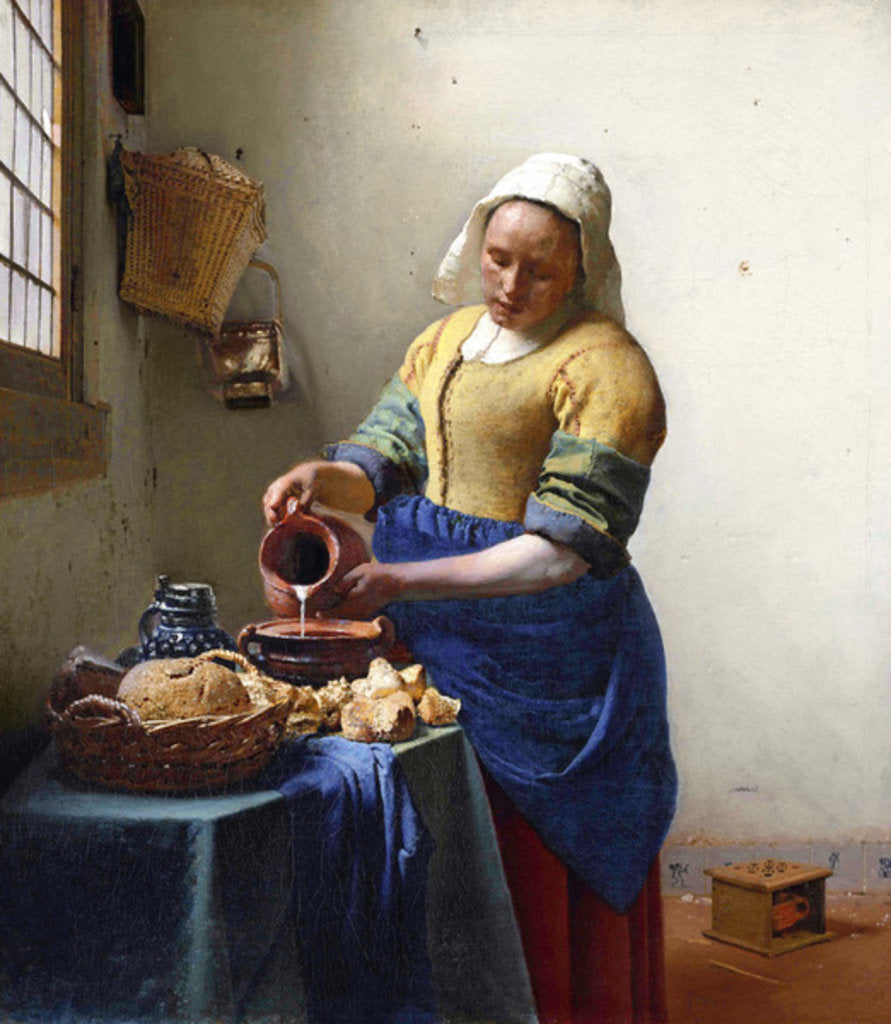 Detail of The Milkmaid, c.1658-60 by Jan Vermeer